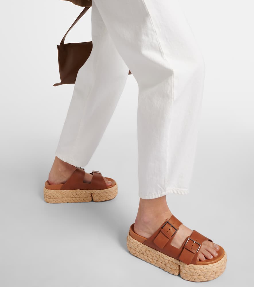 Clergerie Qiana leather platform sandals