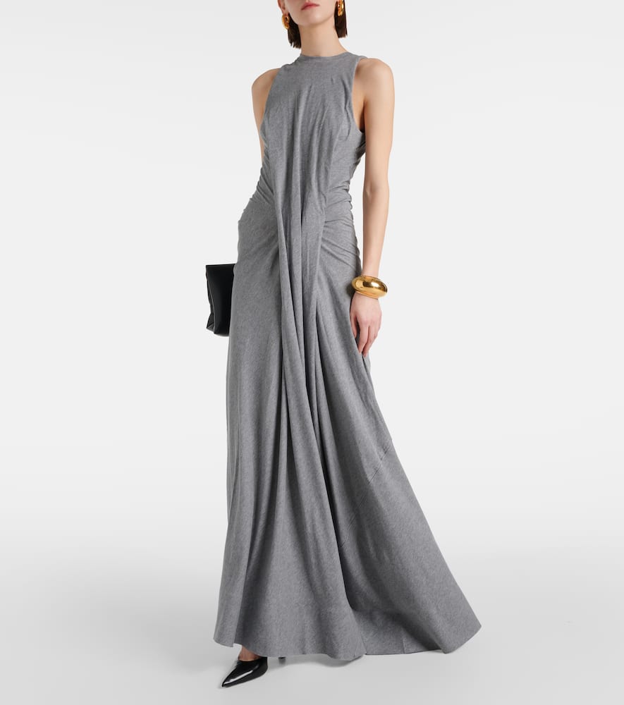Victoria Beckham Detail Maxi Dress In Titanium