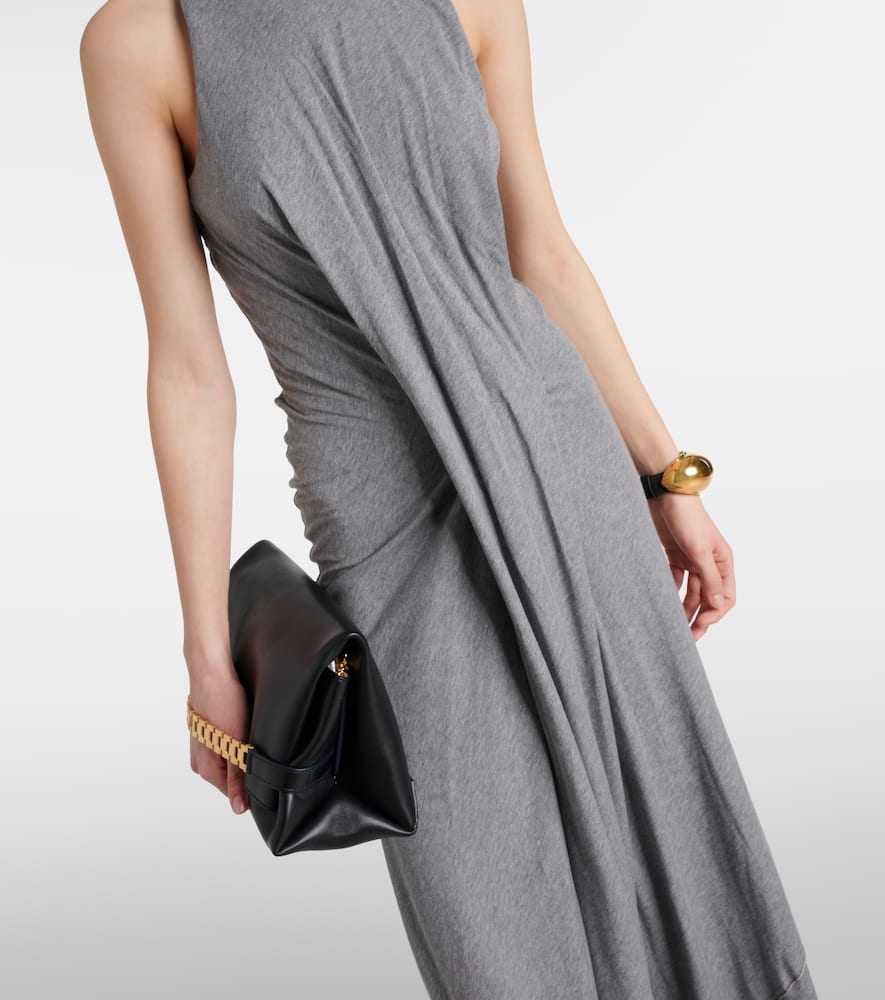 Victoria Beckham Detail Maxi Dress In Titanium