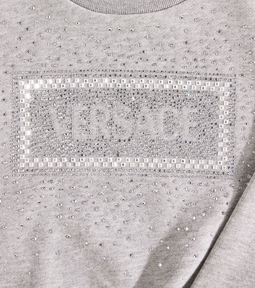  Versace Kids Versace Kids Logo Embellished Cotton Sweatshirt 