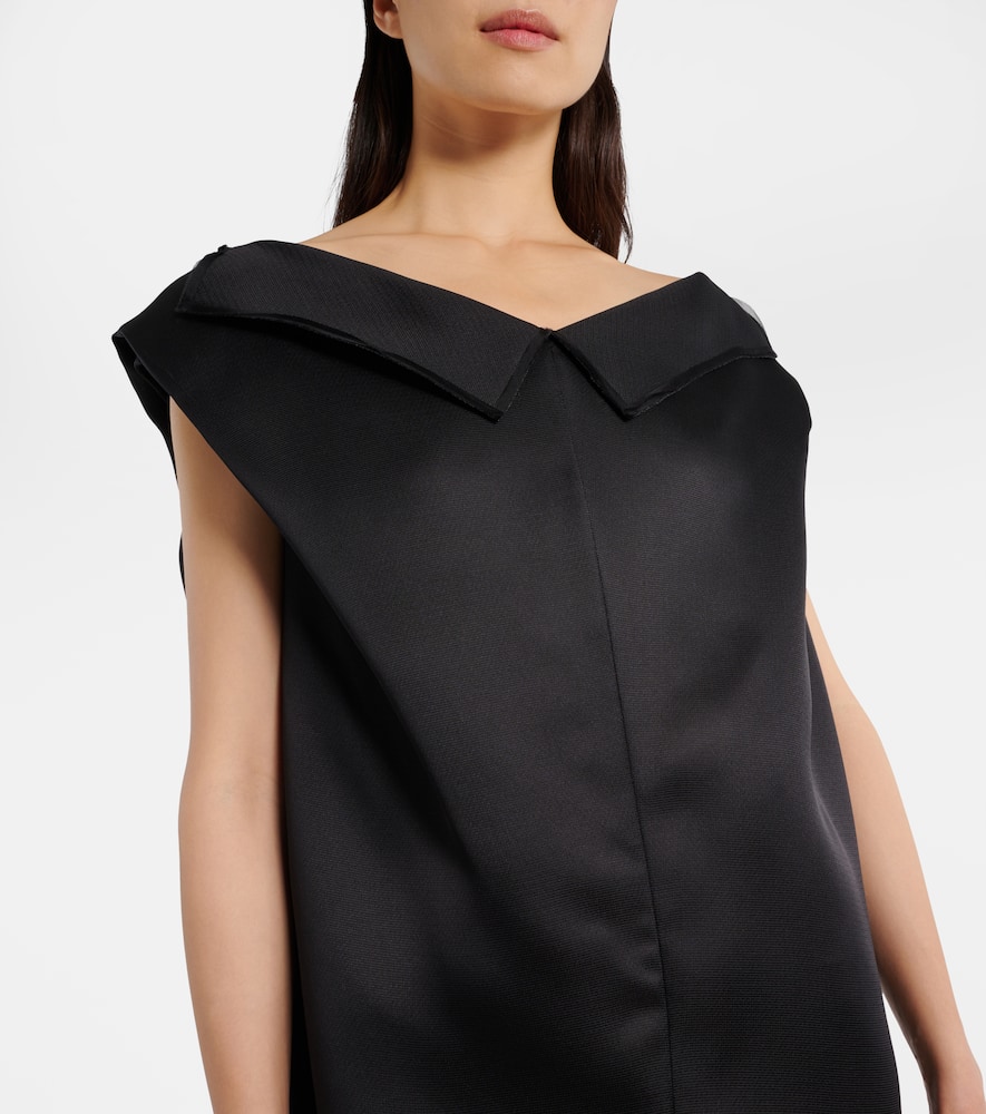 Khaite Selwyn Silk Gazar Maxi Dress In Black