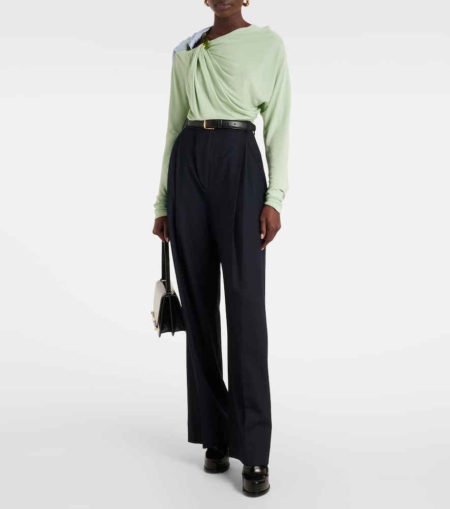  Victoria Beckham Victoria Beckham Draped Jersey Top 