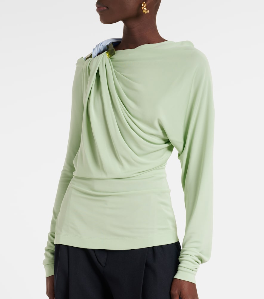  Victoria Beckham Victoria Beckham Draped Jersey Top 