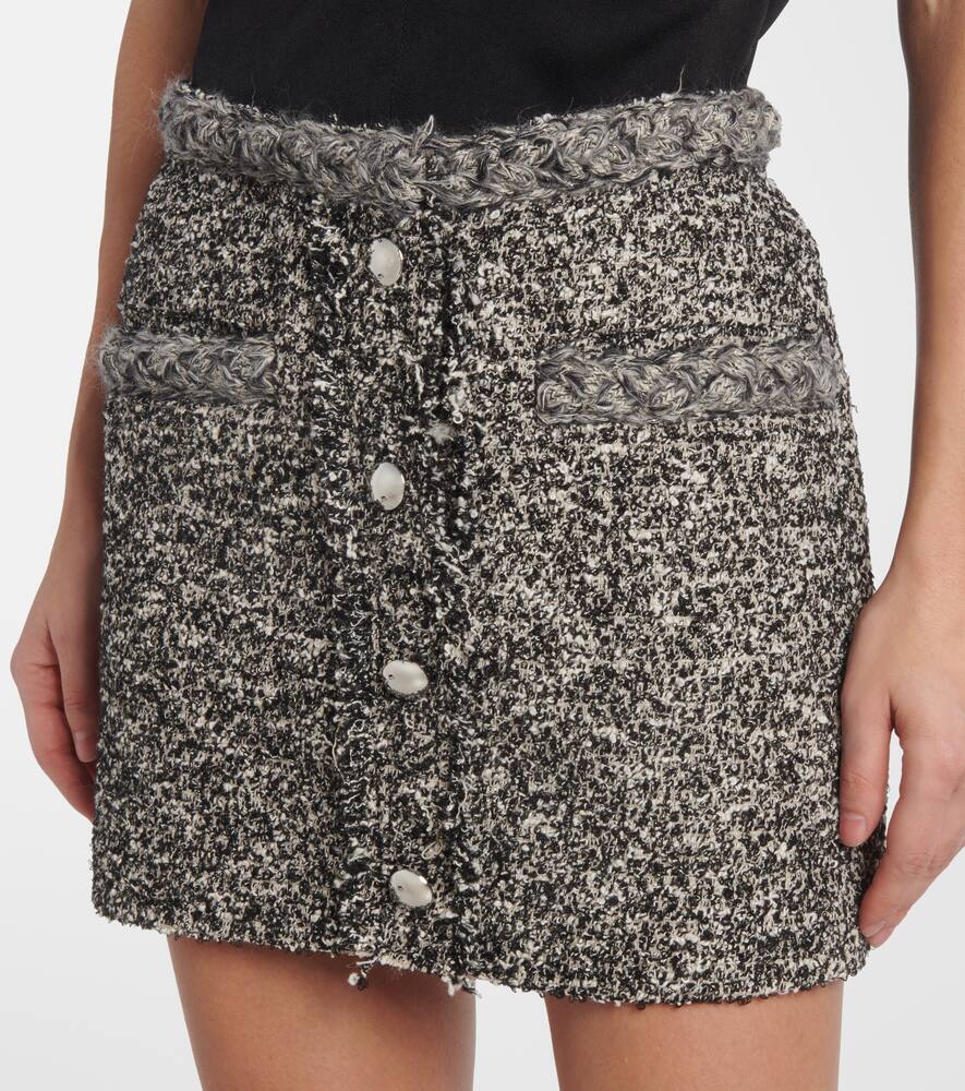Isabel Marant Gleny Tweed Miniskirt In Black