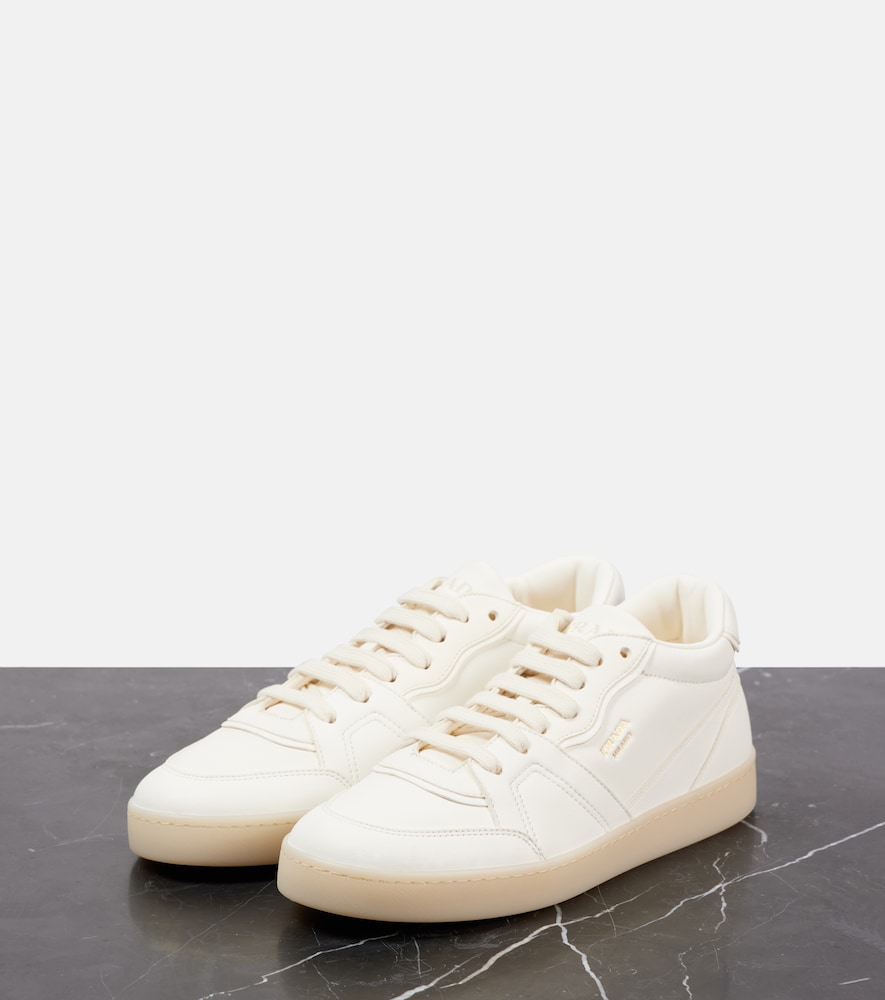  Prada Prada Logo Leather Sneakers 