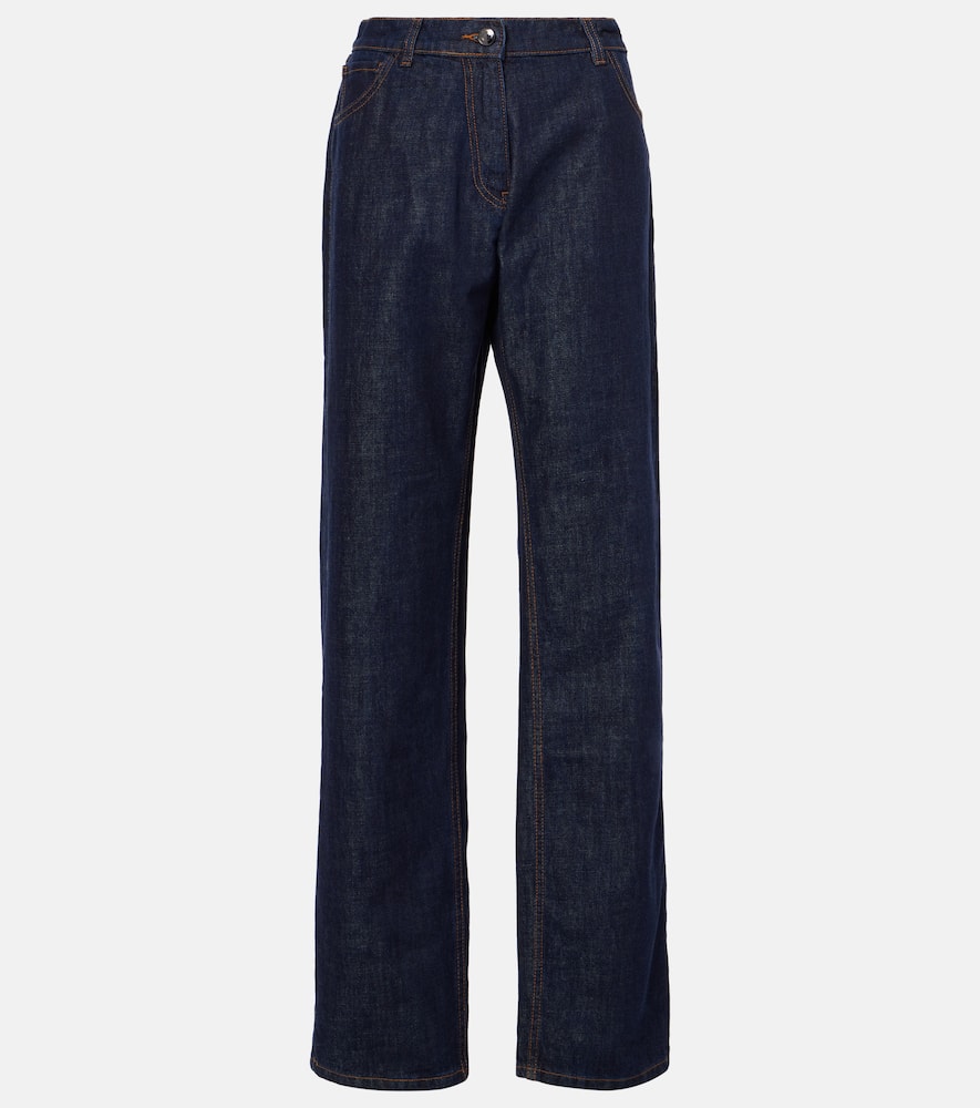 High-rise straight jeans