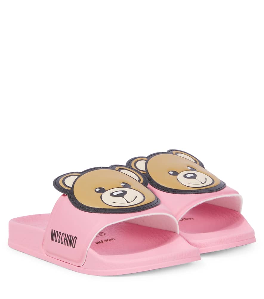 Moschino Rubber Slides In Pink