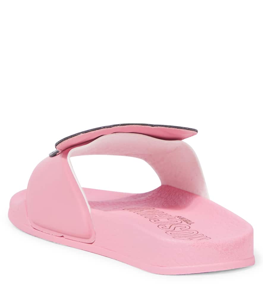 Moschino Rubber Slides In Pink