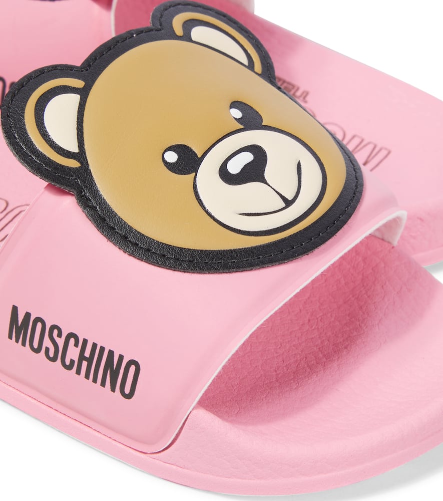 Moschino Rubber Slides In Pink
