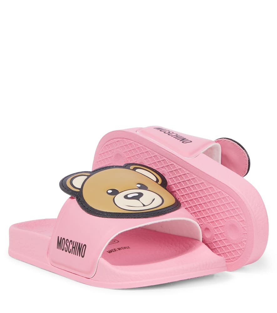 Moschino Rubber Slides In Pink