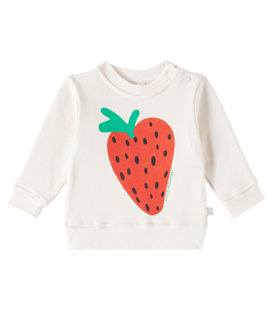 Stella Mccartney Baby Printed Cotton Jersey Sweatshirt In Beige
