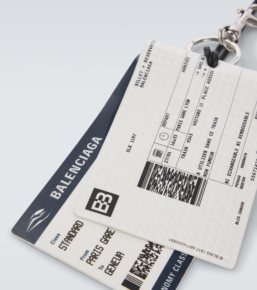 Balenciaga Balenciaga Train Ticket Keychain 