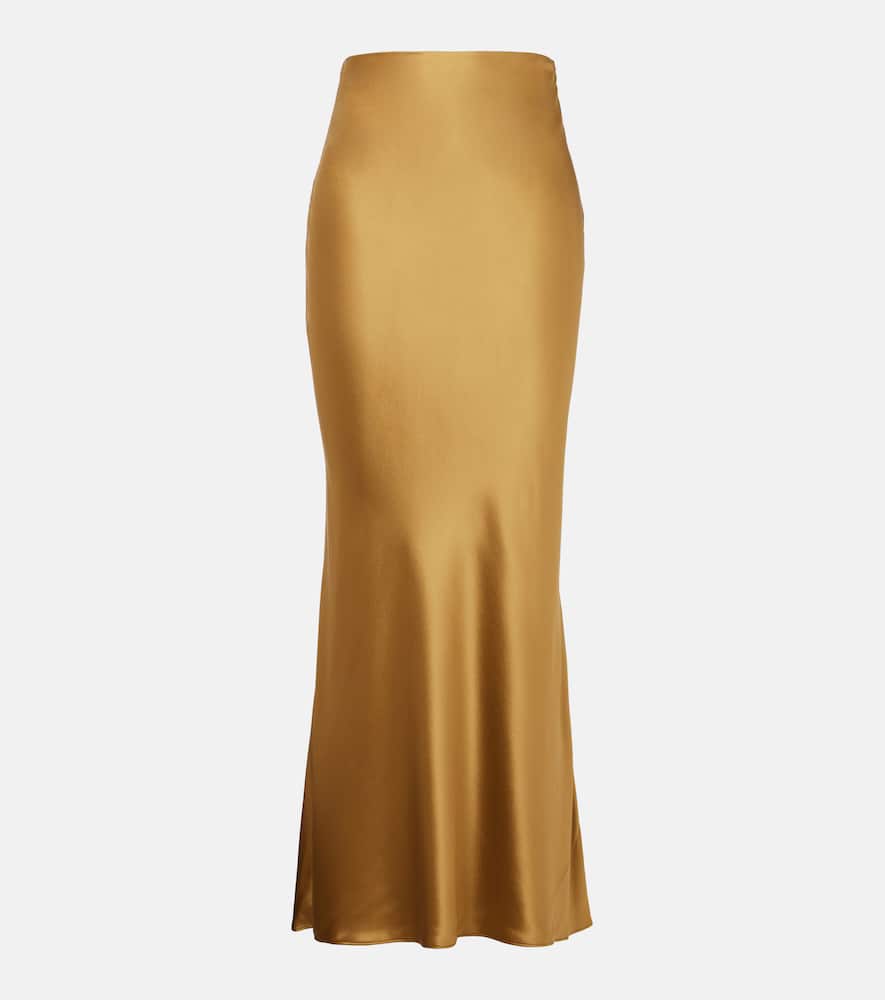 Silk charmeuse maxi skirt