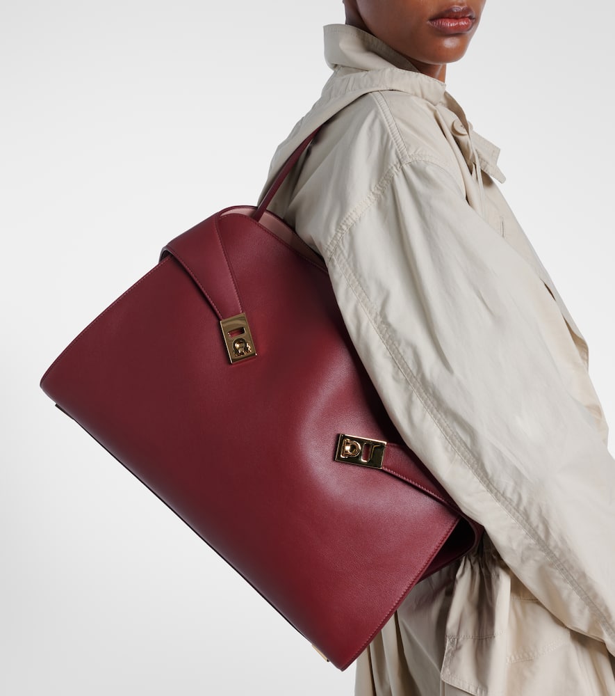 Ferragamo Hug Large Leather Shoulder Bag