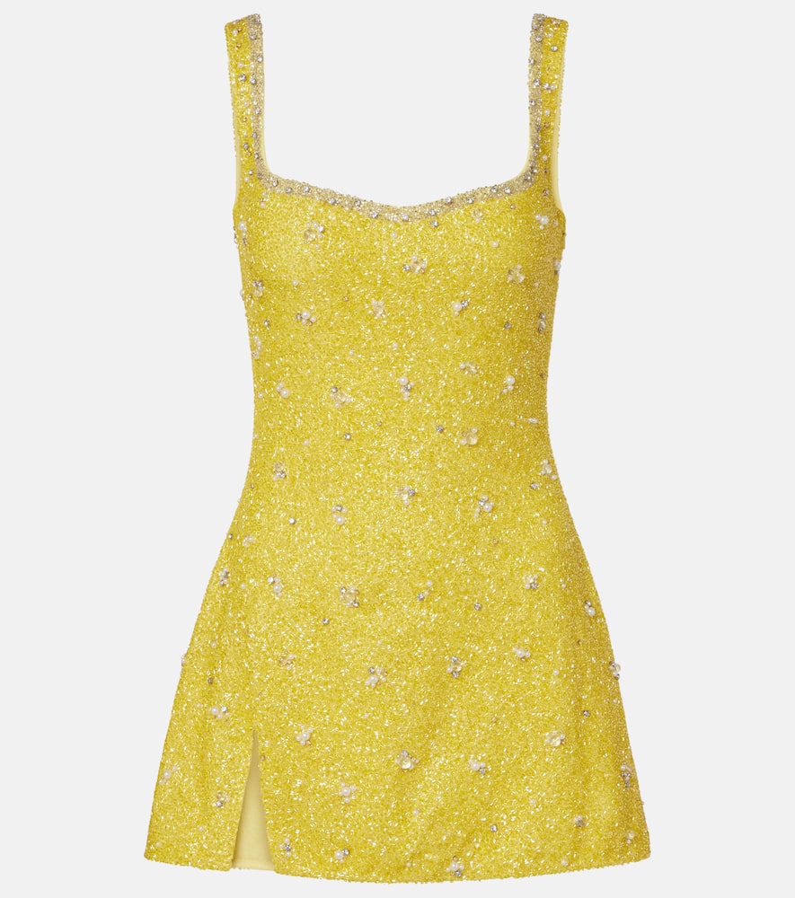 Crystal embellished minidress