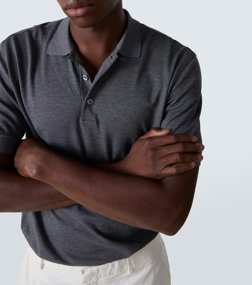  Zegna Zegna Polohemd Aus Baumwolle Und Seide 
