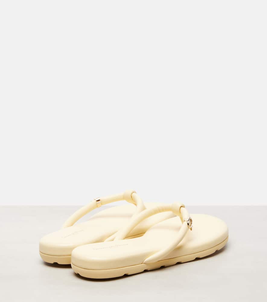 Gianvito Rossi Fiji Leather Thong Sandals