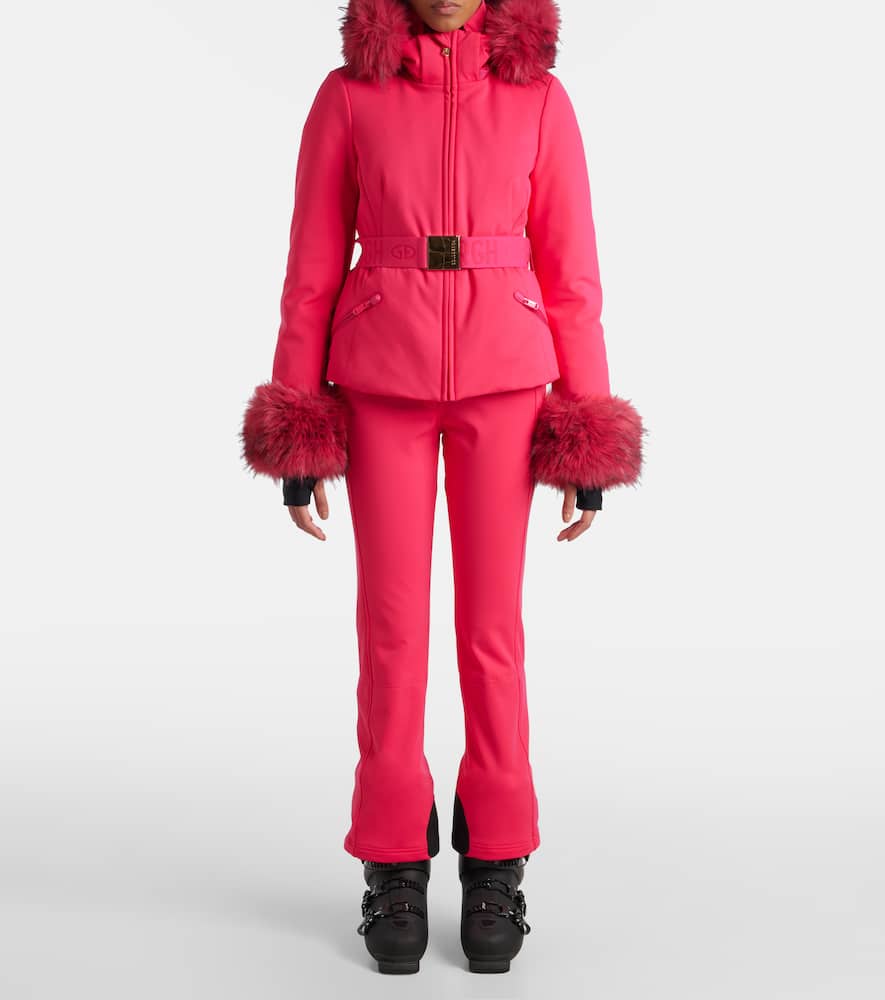 Goldbergh The Giselle Faux Fur-trimmed Ski Jacket In Red