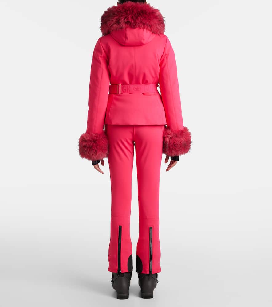Goldbergh The Giselle Faux Fur-trimmed Ski Jacket In Red