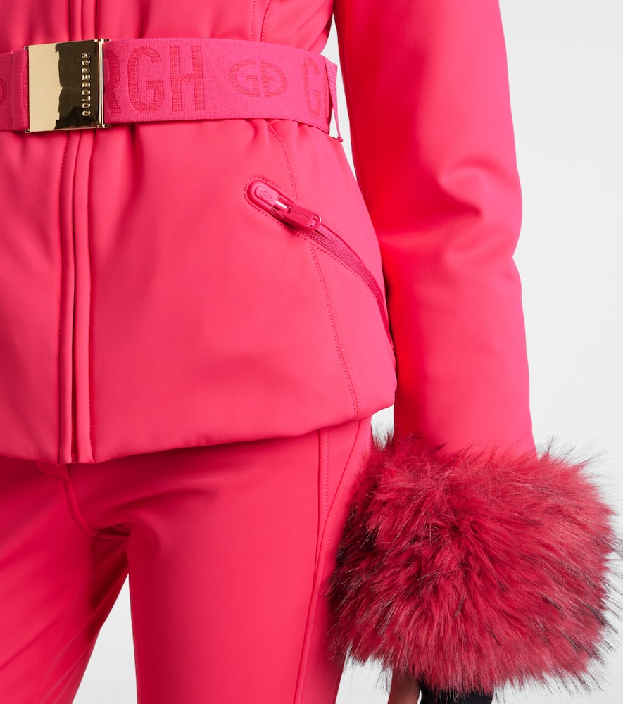 Goldbergh The Giselle Faux Fur-trimmed Ski Jacket In Red