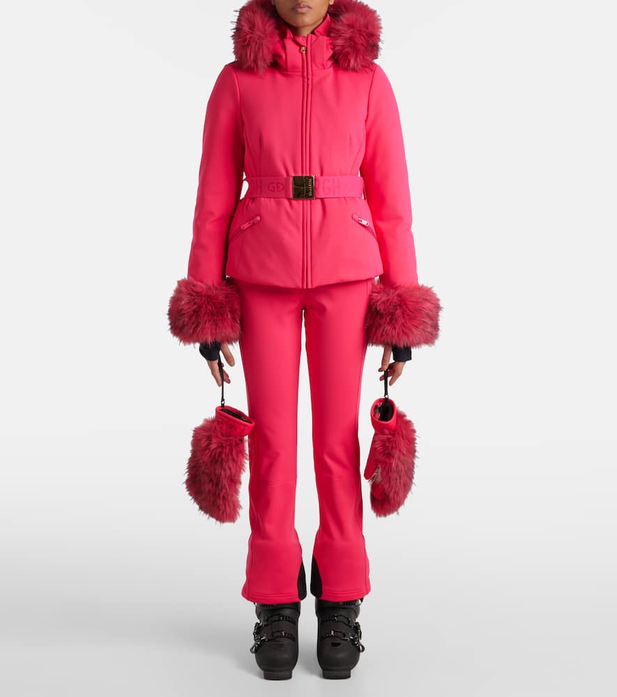 Goldbergh The Giselle Faux Fur-trimmed Ski Jacket In Red