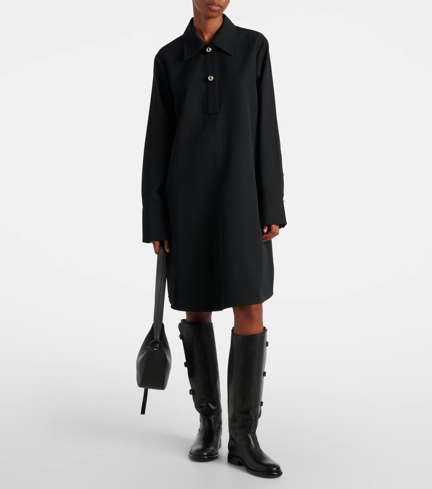 Paris Texas Boots In Black Calf Leather With Croco-embossed Details In Black
