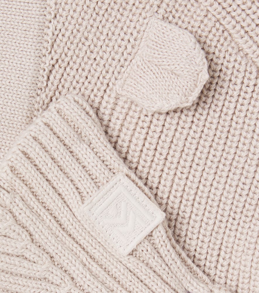 Liewood Baby Hanibal Cotton Ski Mask In Gray