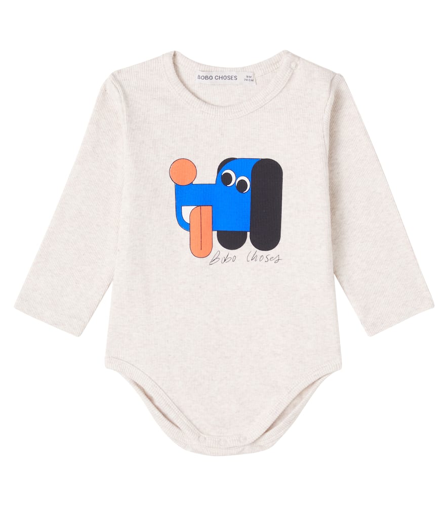 Bobo Choses Baby Doggy Mate Cotton-blend Bodysuit In White