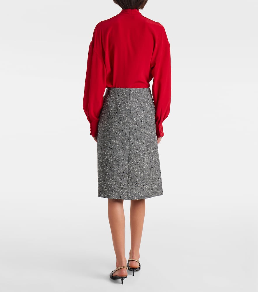 Gucci Midirock Aus Einem Wollgemisch In Gray
