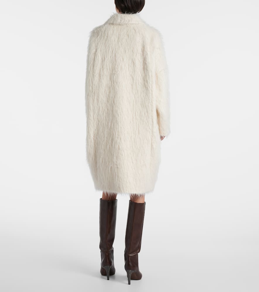 Brunello Cucinelli Double-breasted Alpaca-blend Coat In White