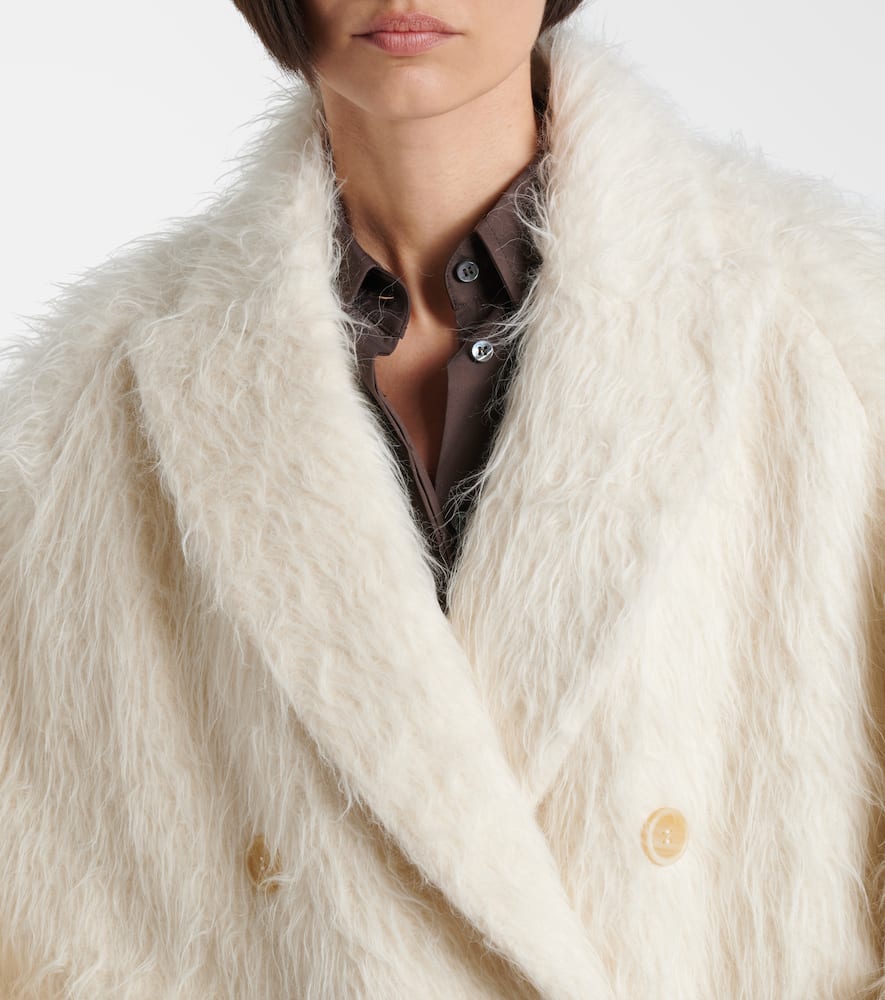Brunello Cucinelli Double-breasted Alpaca-blend Coat In White