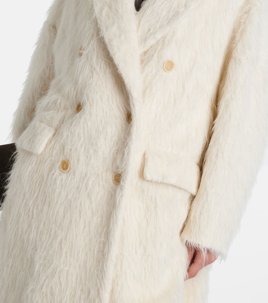 Brunello Cucinelli Double-breasted Alpaca-blend Coat In White