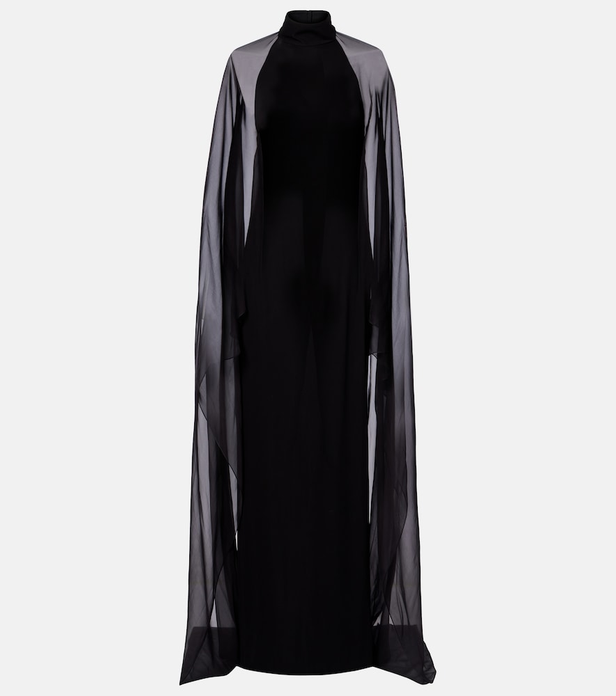 Ralph Lauren Collection Tilly caped jersey gown