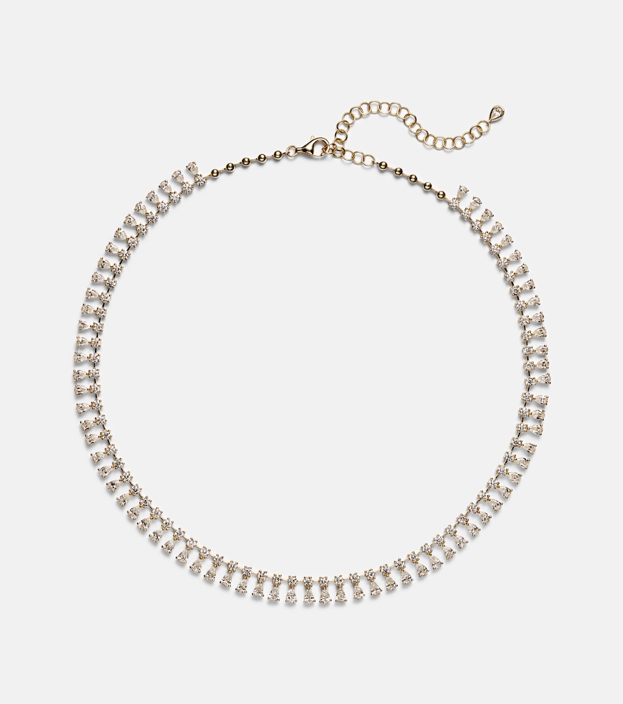 Anita Ko 18kt gold necklace with diamonds