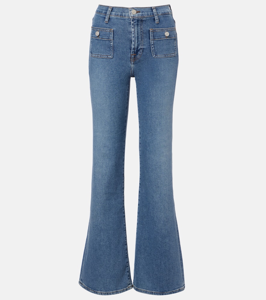 7 For All Mankind Modern Dojo Flared Jeans In Blue