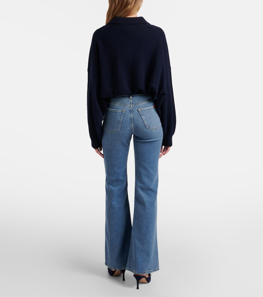 7 For All Mankind Modern Dojo Flared Jeans In Blue