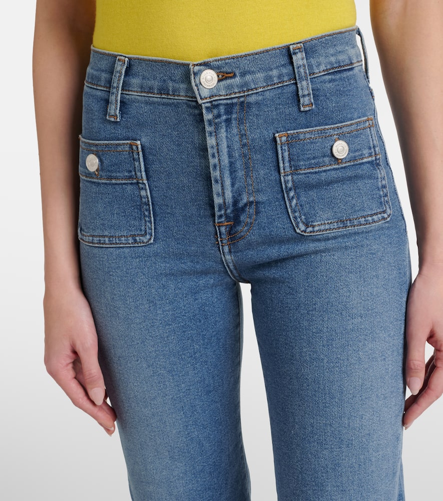 7 For All Mankind Modern Dojo Flared Jeans In Blue