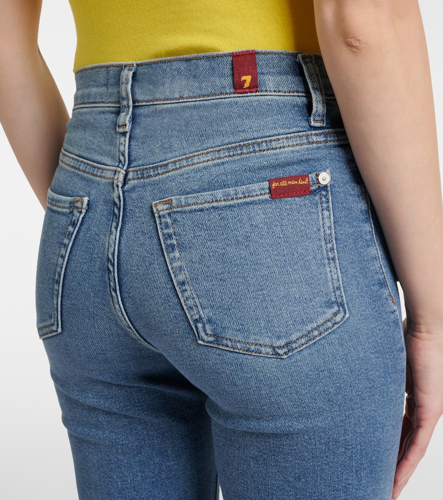 7 For All Mankind Modern Dojo Flared Jeans In Blue