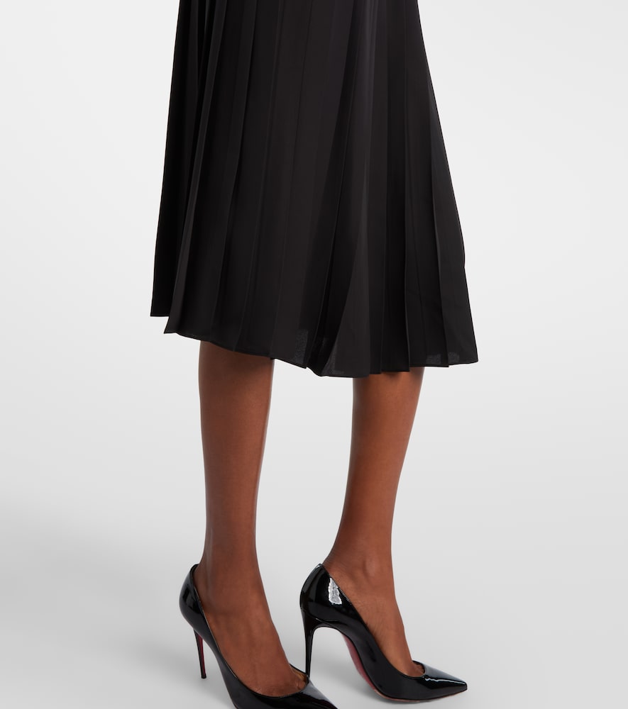 Chain-Detail Pleated Midi
