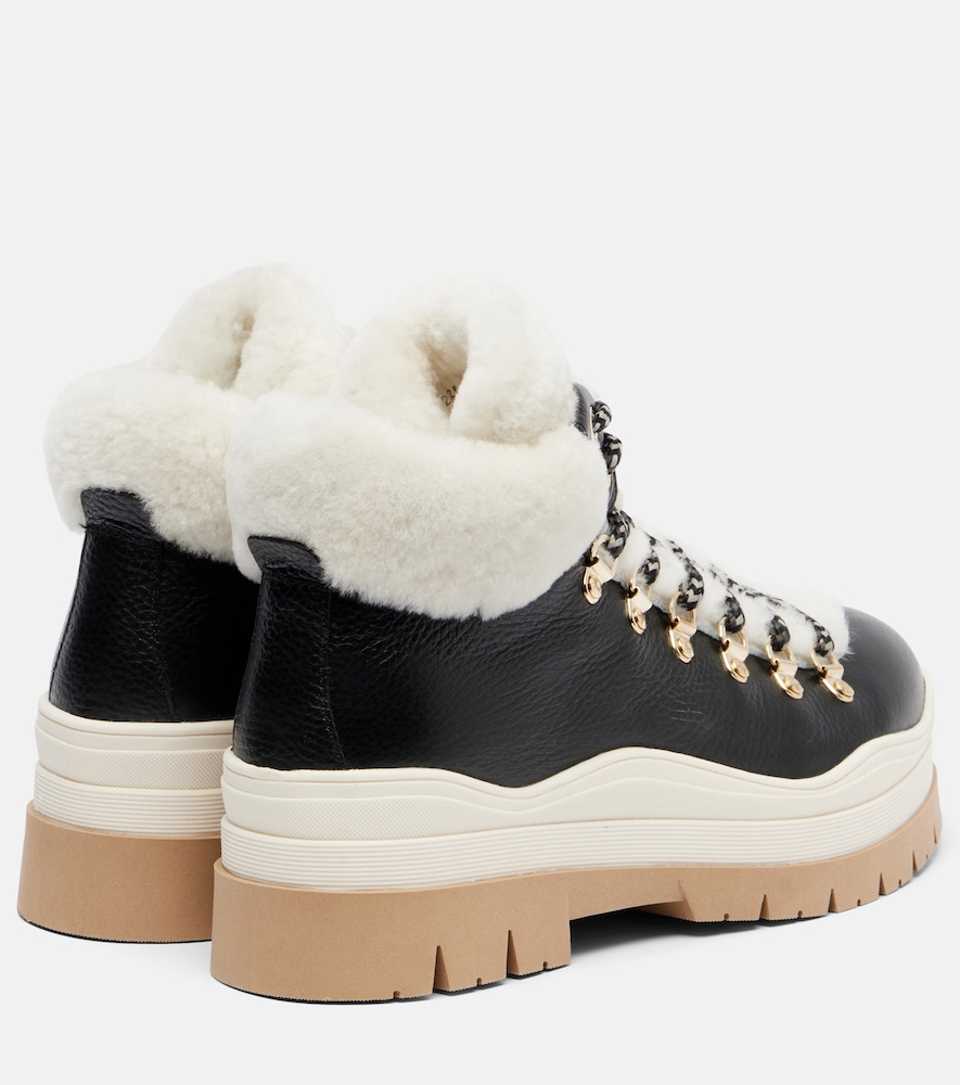  Bogner Bogner Arosa Shearling-lined Leather Lace-up Boots 
