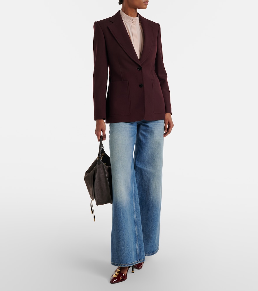  Chloe Chloã© Wool Gabardine Blazer 