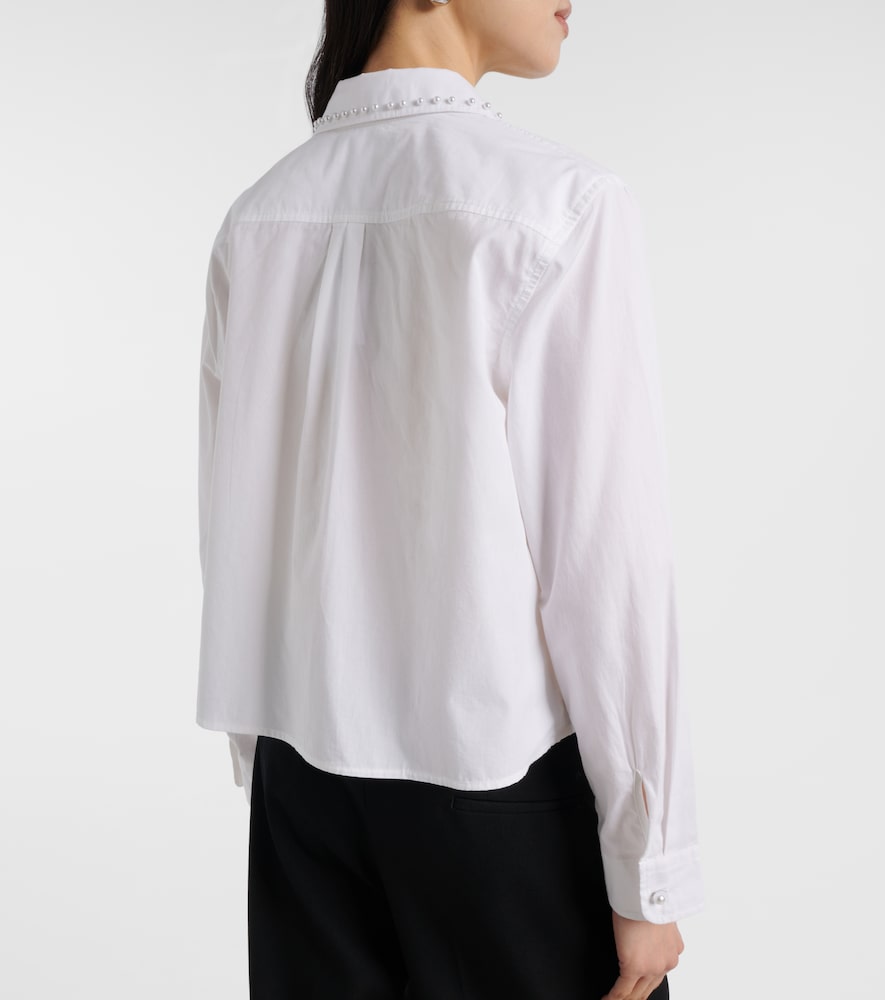 Jocelyn Beaded Cotton Poplin Shirt