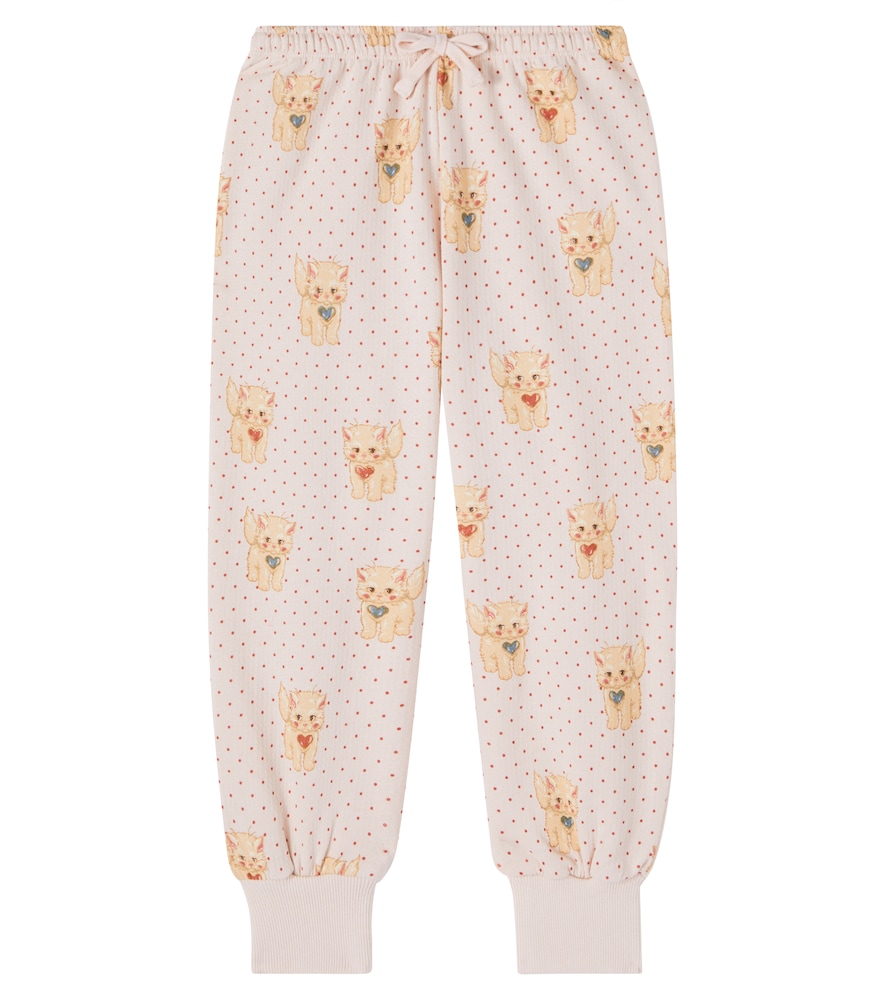 Konges Slojd White Belli Cotton Jersey Sweatpants Y 7/8 - Mytheresa
