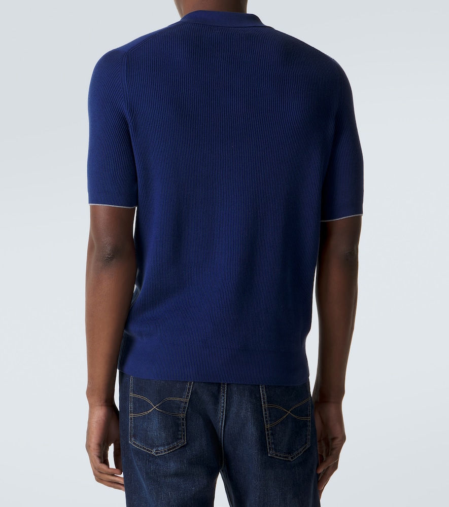  Brunello Cucinelli Brunello Cucinelli Polohemd Aus Rippstrick 