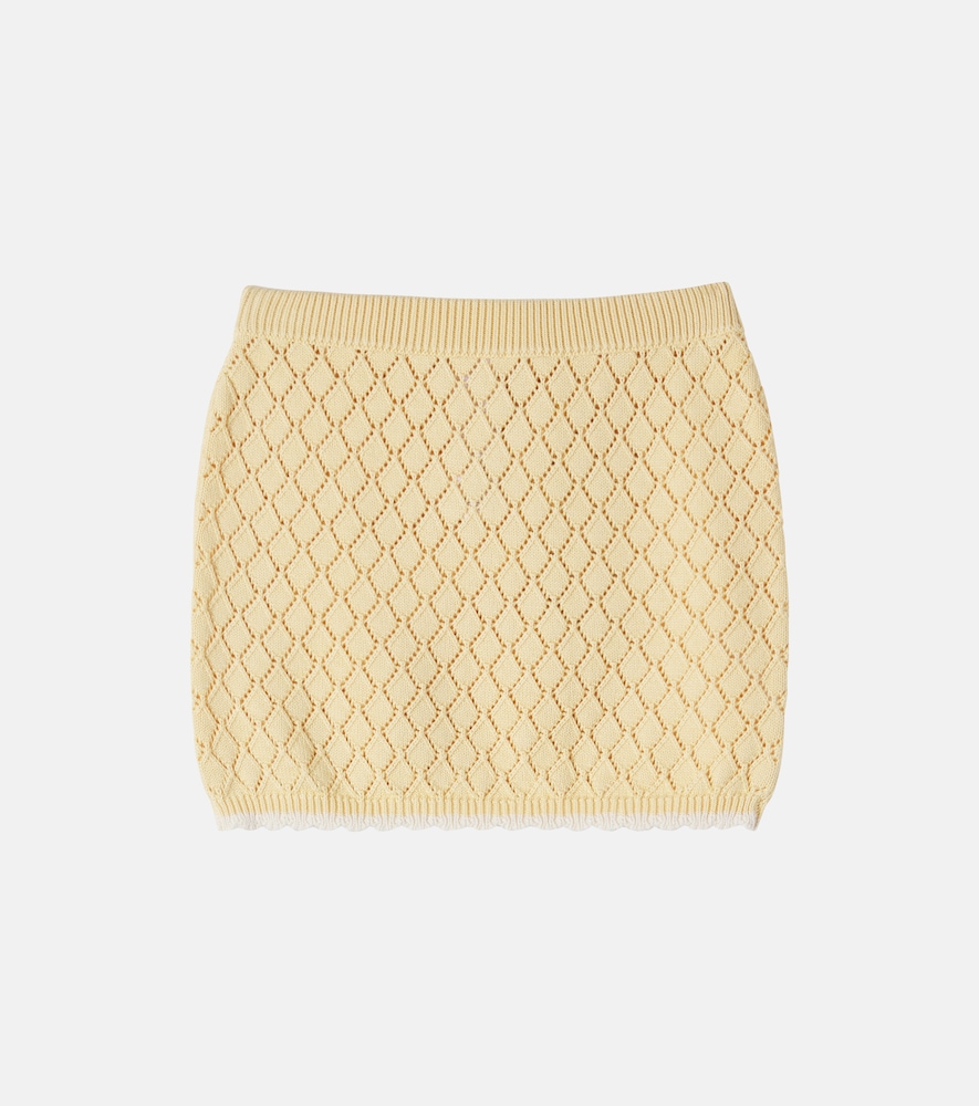  Dolce&gabbana Kids Dolce&gabbana Kids Open-knit Cotton Skirt 