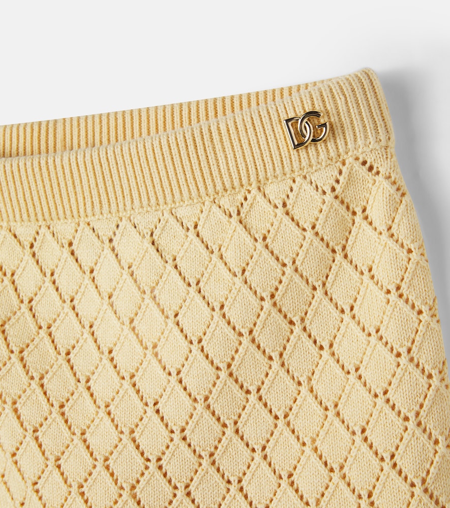  Dolce&gabbana Kids Dolce&gabbana Kids Open-knit Cotton Skirt 
