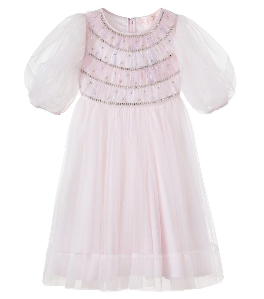 Abito in tulle opaline con decorazioni