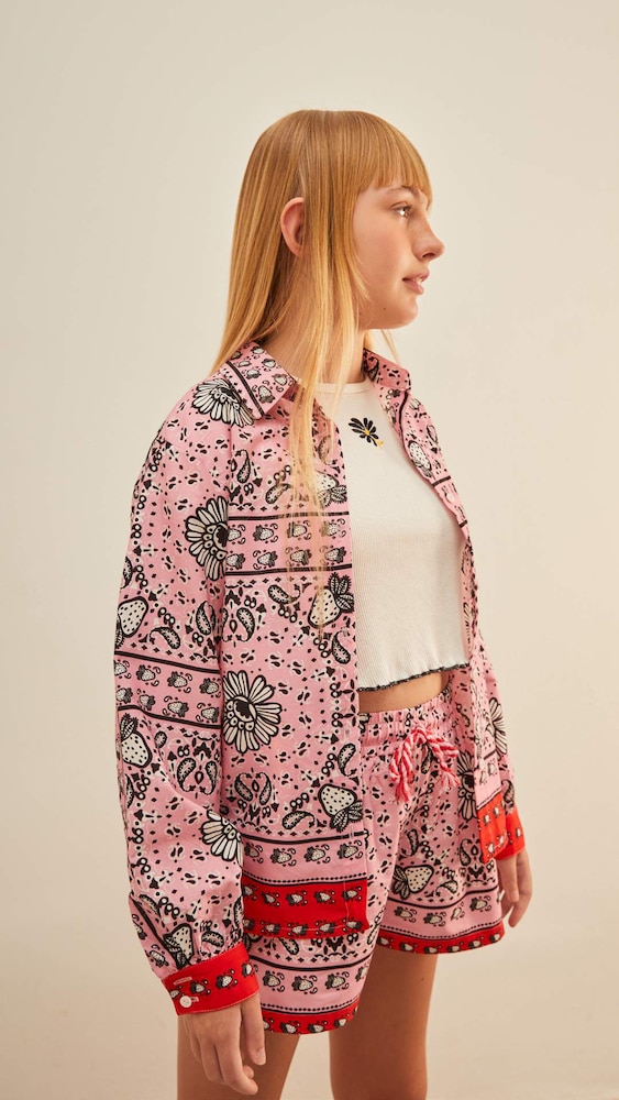  Fabula Fã¡bula Morango Bandana Cotton Shirt 