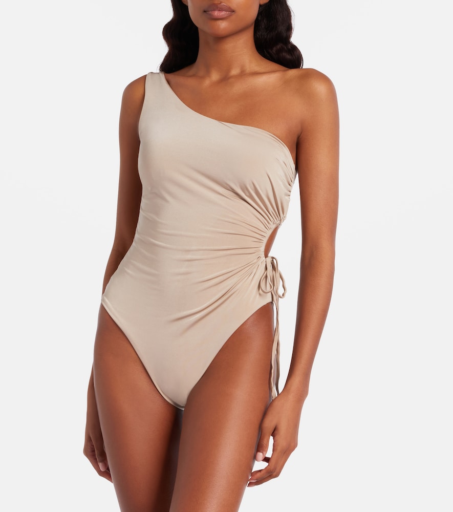  Max Mara Max Mara Canarie Ruched One-shoulder Swimsuit 