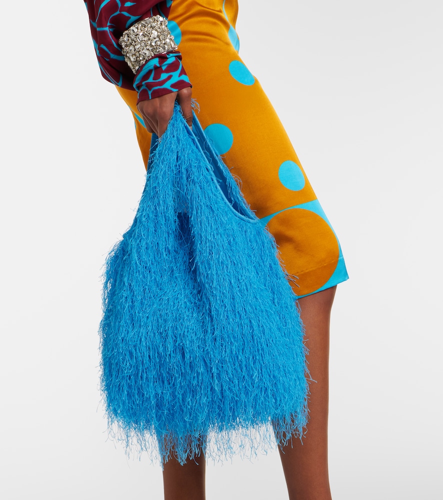 Dries Van Noten Marche Medium fringed top-handle bag